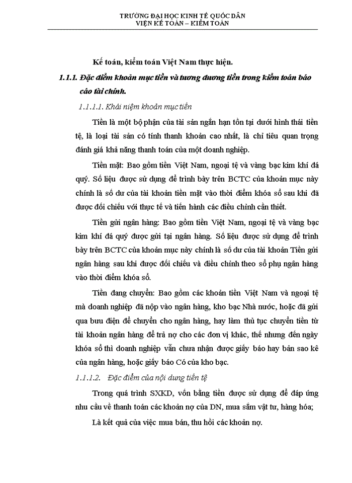 image for page Kiểm toán khoản mục tiền và các khoản tương đương tiền trong kiểm toán báo cáo tài chính