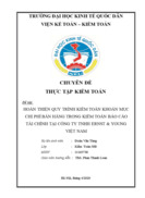 Kiểm toán khoản mục Chi phí bán hàng trong quy trình kiểm toán Báo cáo tài chính tại Công ty TNHH Ernst&Young Việt Nam thực hiện