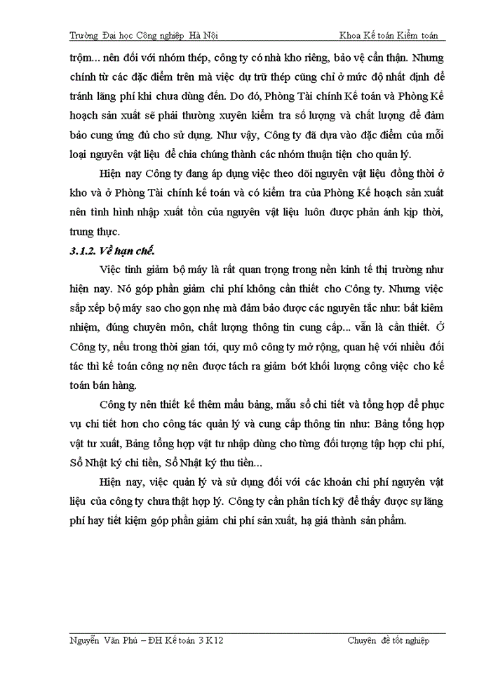 image for page Hoàn thiện công tác kế toán Nguyên vật liệu và Công cụ dụng cụ, tại Công ty cổ phần đầu tư và triển khai công nghệ H2T