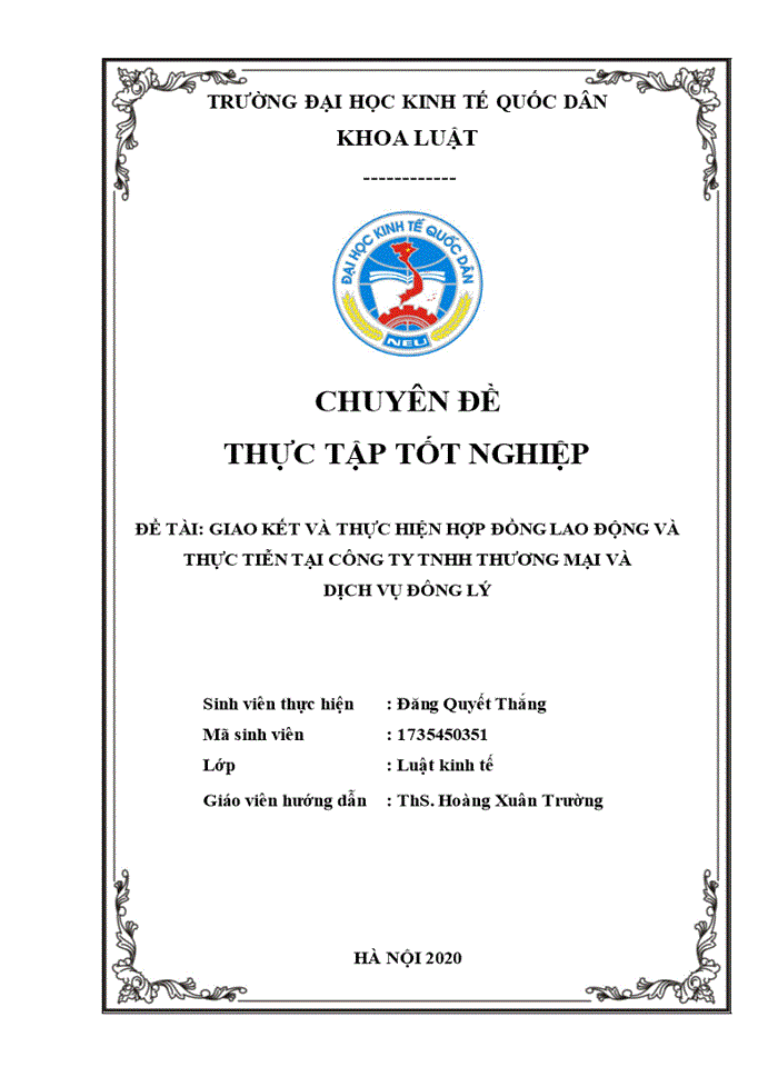 image for page Giao kết và thực hiện hợp đồng lao động và thực tiễn tại công ty tnhh thương mại và dịch vụ đông lý