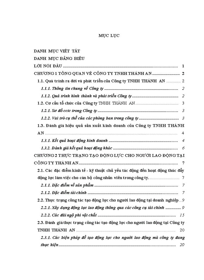 image for page Tạo động lực thúc đẩy cho người lao động tại Công ty TNHH THÀNH AN thực trạng và giải pháp