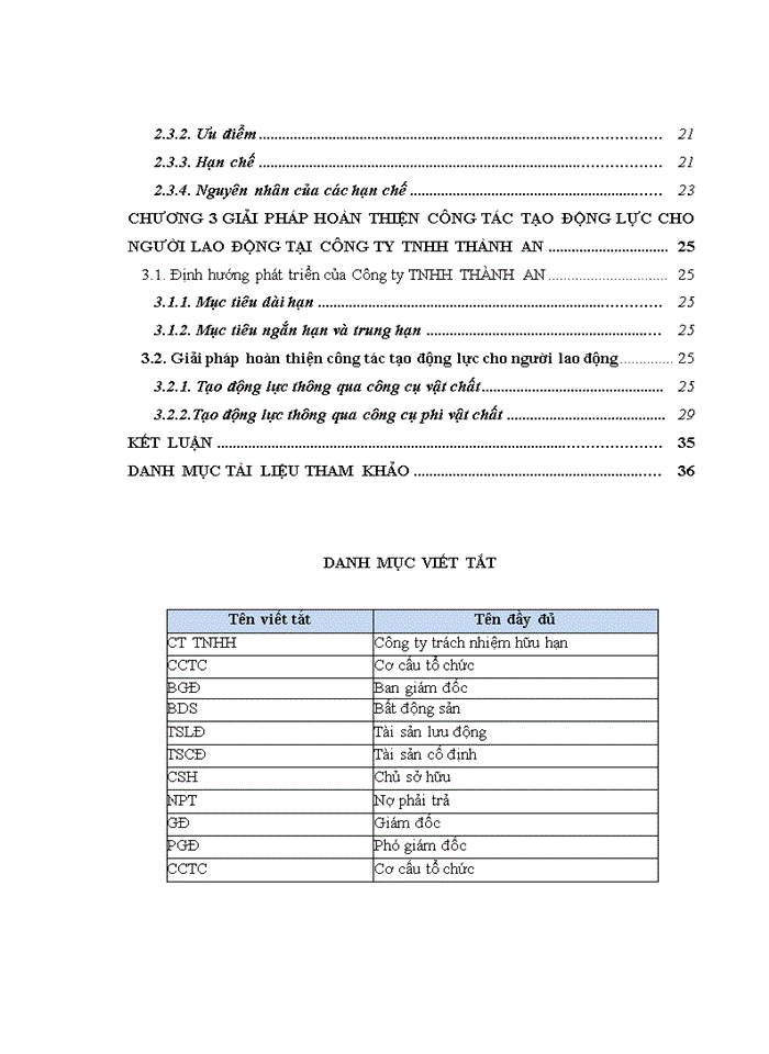 image for page Tạo động lực thúc đẩy cho người lao động tại Công ty TNHH THÀNH AN thực trạng và giải pháp