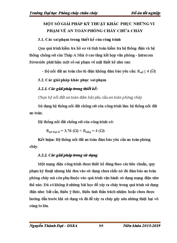 image for page Tính toán, kiểm tra hệ thống điện và hệ thống chống sét theo yêu cầu an toàn phòng cháy đối với Nhà ở cao tầng kết hợp văn phòng - Intracom Riverside