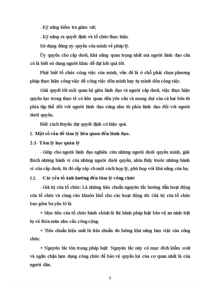 image for page Phong cách và kỹ nẳng lãnh đạo trong điều hành công việc cấp vụ, cục