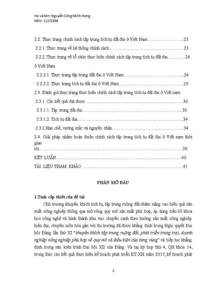 image for page Chính sách tập trung, tích tụ đất đai ở Việt Nam. Thực trạng và giải pháp hoàn thiện