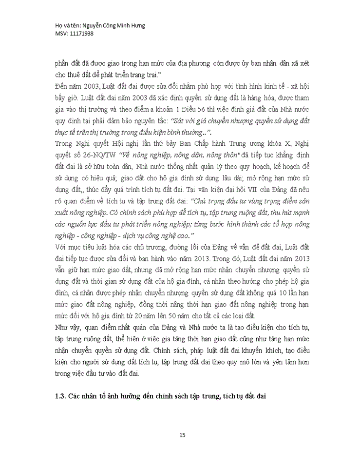 image for page Chính sách tập trung, tích tụ đất đai ở Việt Nam. Thực trạng và giải pháp hoàn thiện