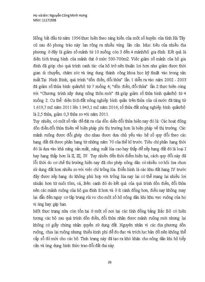 image for page Chính sách tập trung, tích tụ đất đai ở Việt Nam. Thực trạng và giải pháp hoàn thiện