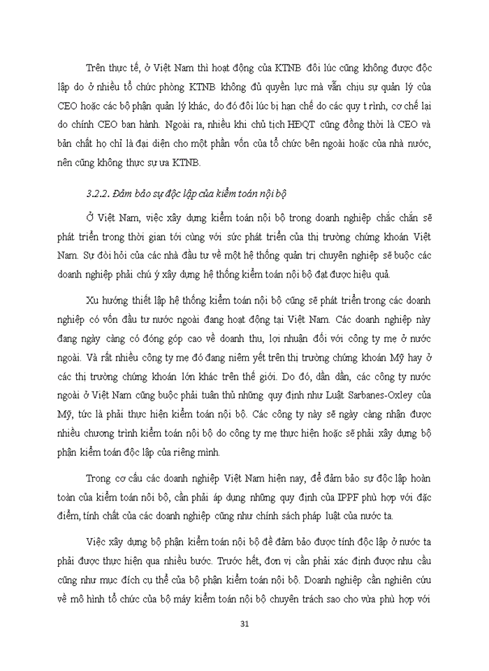 image for page Đảm bảo tính độc lập và nâng cao hiệu quả của kiểm toán nội bộ trong các doanh nghiệp Việt Nam