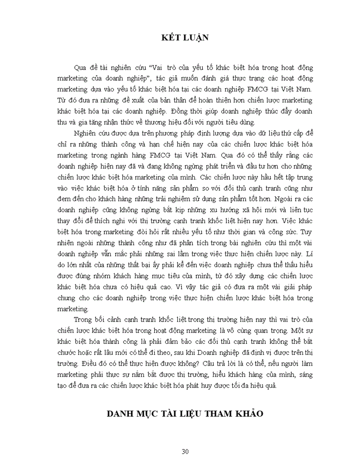 image for page Vai trò của yếu tố khác biệt hóa trong hoạt động marketing của doanh nghiệp