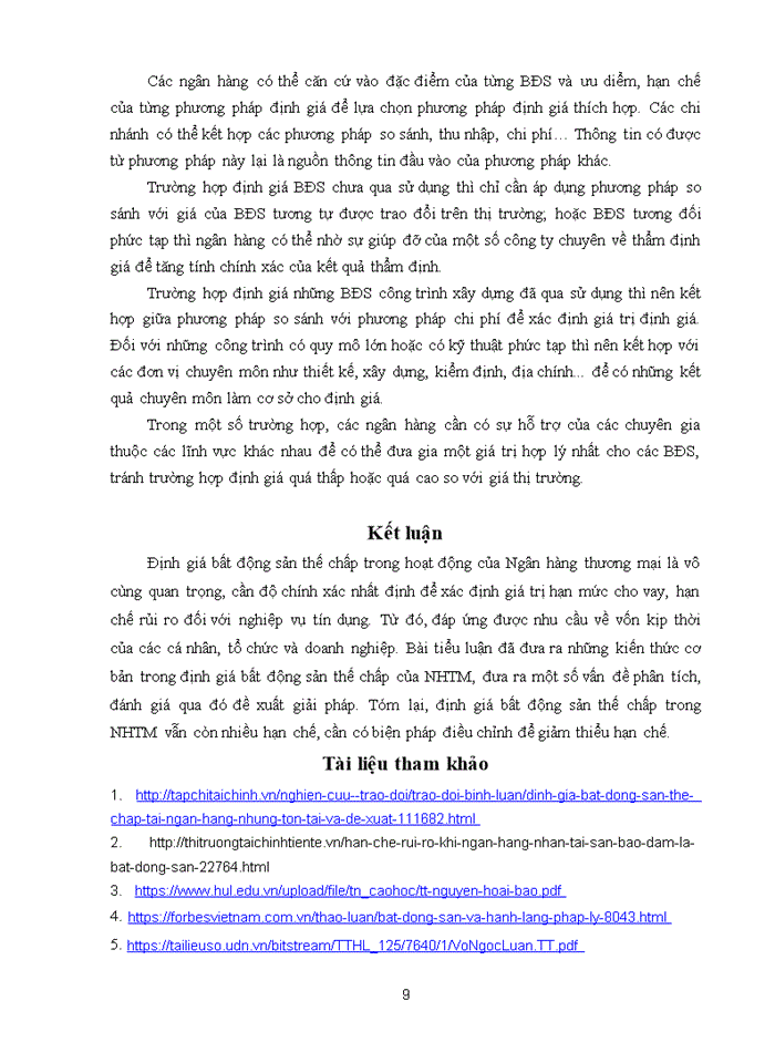 image for page Định giá bất động sản thế chấp trong hoạt động Ngân hàng thương mai