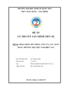 Hoạt động huy động vốn của các Ngân hàng thương mại ở Việt Nam hiện nay