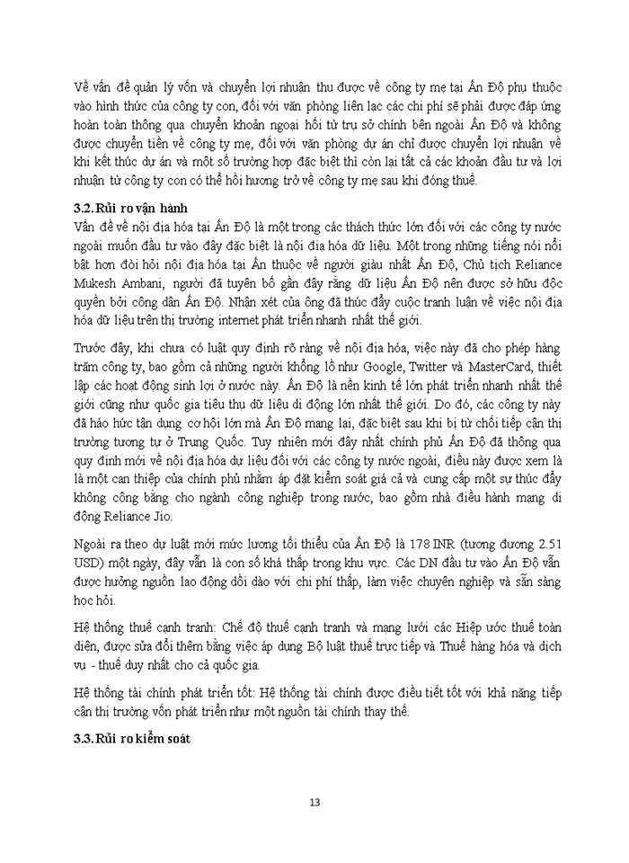 image for page Phân tích các yếu tố liên quan đến từng quốc gia. Đánh giá rủi ro chính trị khi công ty hoạt động tại các quốc gia và đưa ra lựa chọn đầu tư