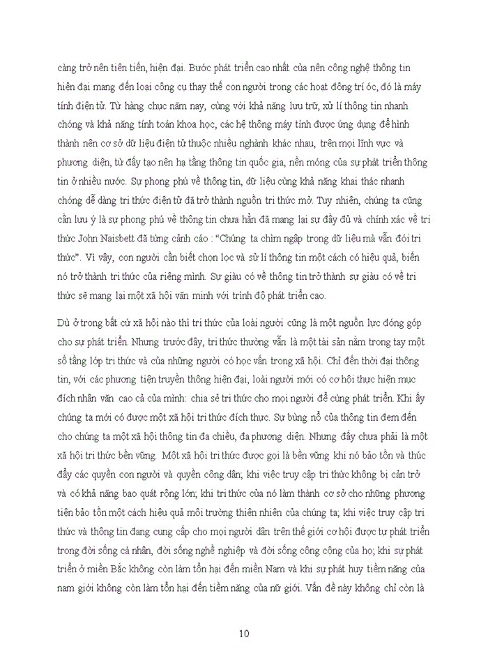 image for page Vai trò của tri thức đối với ý thức và vai trò của tri thức trong hoạt động của con người ở Việt Nam