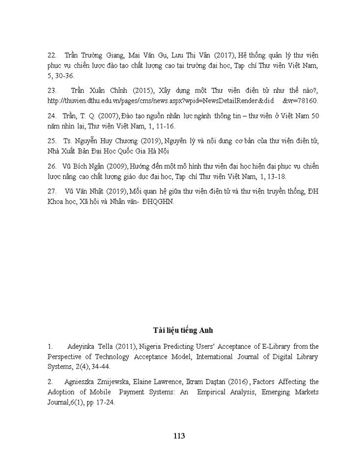 image for page Các nhân tố ảnh hưởng đến ý định sử dụng thư viện điện tử của sinh viên tại các trường đại học thuộc địa bàn Hà Nội