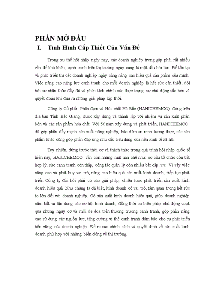 image for page Thực trạng và giải pháp phát triển sản xuất kinh doanh của công ty Cổ phần Phân đạm và Hóa chất Hà Bắc