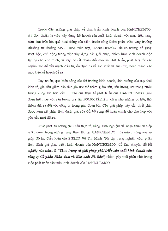 image for page Thực trạng và giải pháp phát triển sản xuất kinh doanh của công ty Cổ phần Phân đạm và Hóa chất Hà Bắc