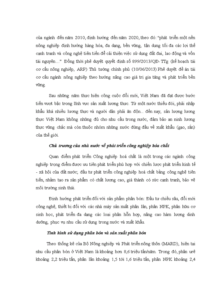 image for page Thực trạng và giải pháp phát triển sản xuất kinh doanh của công ty Cổ phần Phân đạm và Hóa chất Hà Bắc