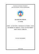 Accounting for manufacturing costs and products pricing at bac ky investment joint stock company