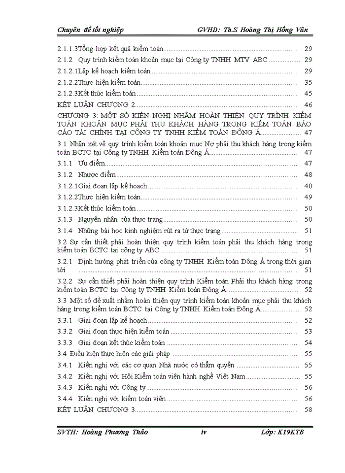 image for page Hoàn thiện quy trình kiểm toán khoản mục phải thu khách hàng trong kiểm toán Báo cáo tài chính tại Công ty TNHH Kiểm toán Đông Á