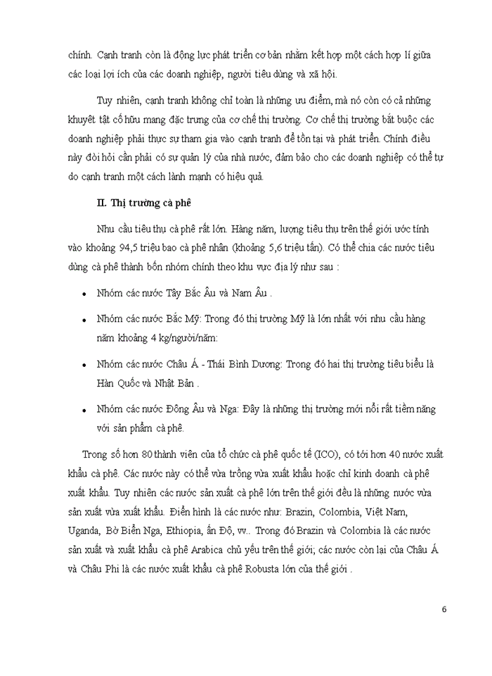 image for page Vận dụng quy luật cạnh tranh trong nền kinh tế thị trường nghiên cứu sự cạnh tranh của tập đoàn Trung Nguyên trong thị trường cà phê thế giới hiện nay
