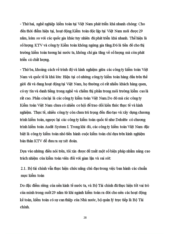 image for page Giải pháp với việc chịu trách nhiệm của kiểm toán viên trong việc kiểm toán báo cáo tài chính.