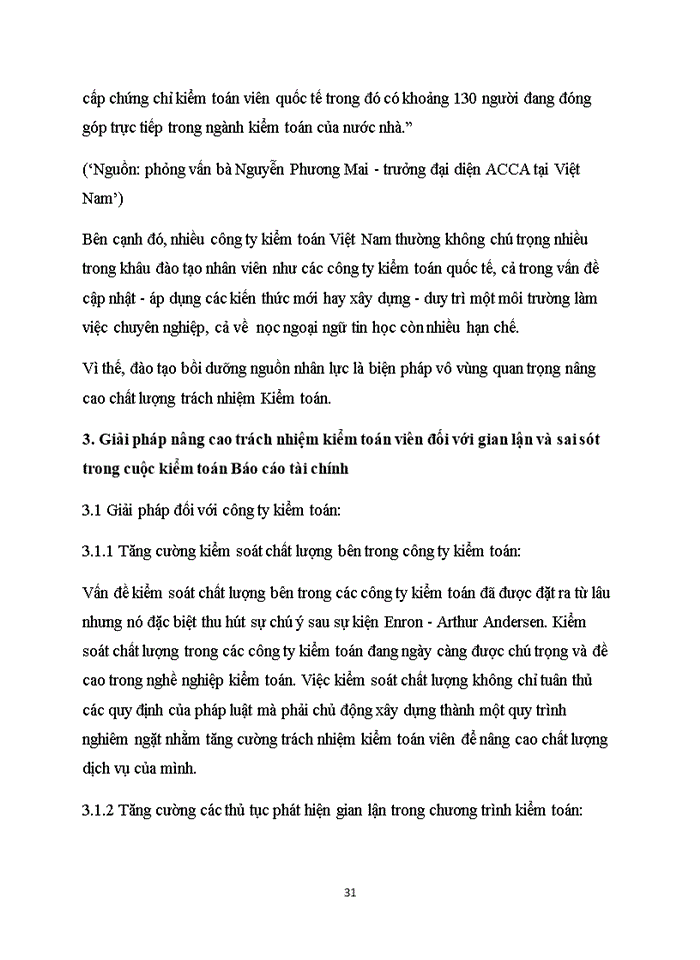 image for page Giải pháp với việc chịu trách nhiệm của kiểm toán viên trong việc kiểm toán báo cáo tài chính.