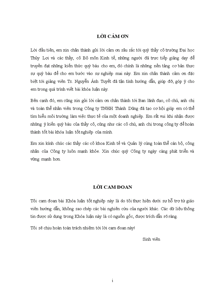 image for page Hoàn thiện công tác đào tạo và phát triển nguồn nhân lực tại Công ty TNHH Thành Dũng