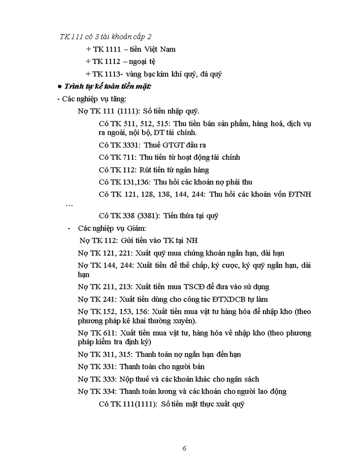 image for page Kế toán vốn bằng tiền và các khoản thanh toán