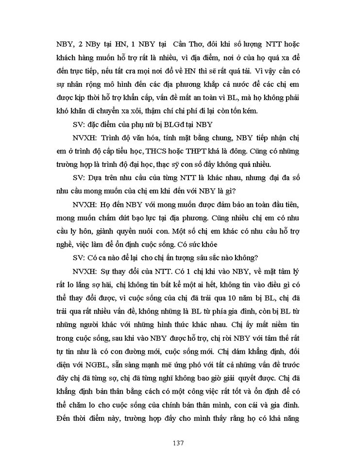 image for page Vai trò của nhân viên công tác xã hội trong hoạt động tham vấn cho phụ nữ bị bạo lực gia đình tại Ngôi nhà Bình Yên - Trung tâm phụ nữ và phát triển