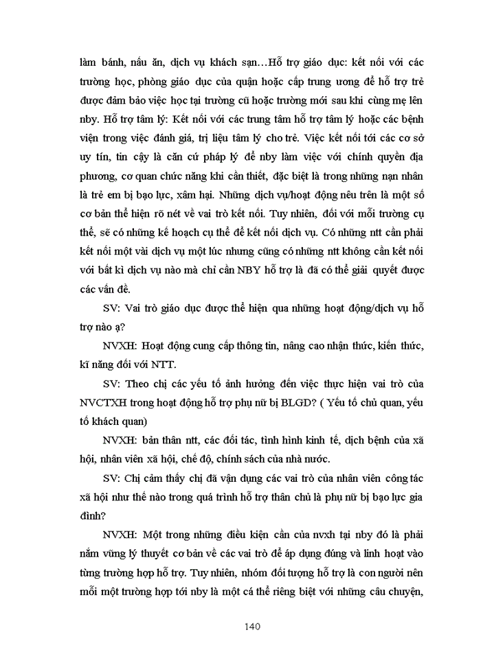 image for page Vai trò của nhân viên công tác xã hội trong hoạt động tham vấn cho phụ nữ bị bạo lực gia đình tại Ngôi nhà Bình Yên - Trung tâm phụ nữ và phát triển
