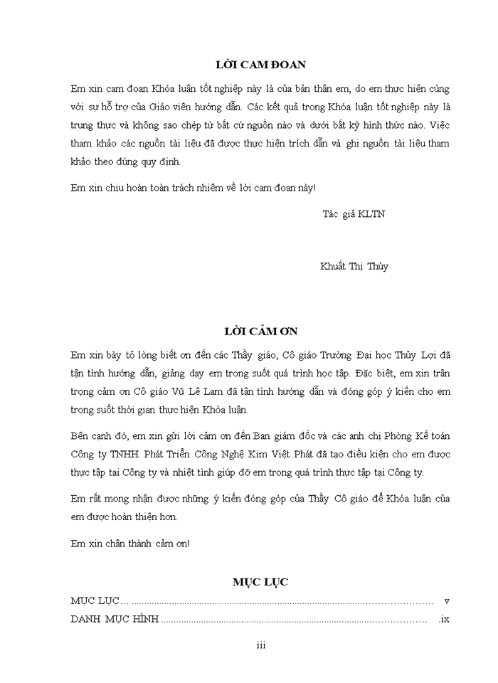 image for page Kế toán hàng hóa, tiêu thụ và xác định kết quả tiêu thụ hàng hóa tại công ty tnhh phát triển công nghệ kim việt phát