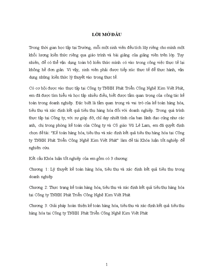 image for page Kế toán hàng hóa, tiêu thụ và xác định kết quả tiêu thụ hàng hóa tại công ty tnhh phát triển công nghệ kim việt phát