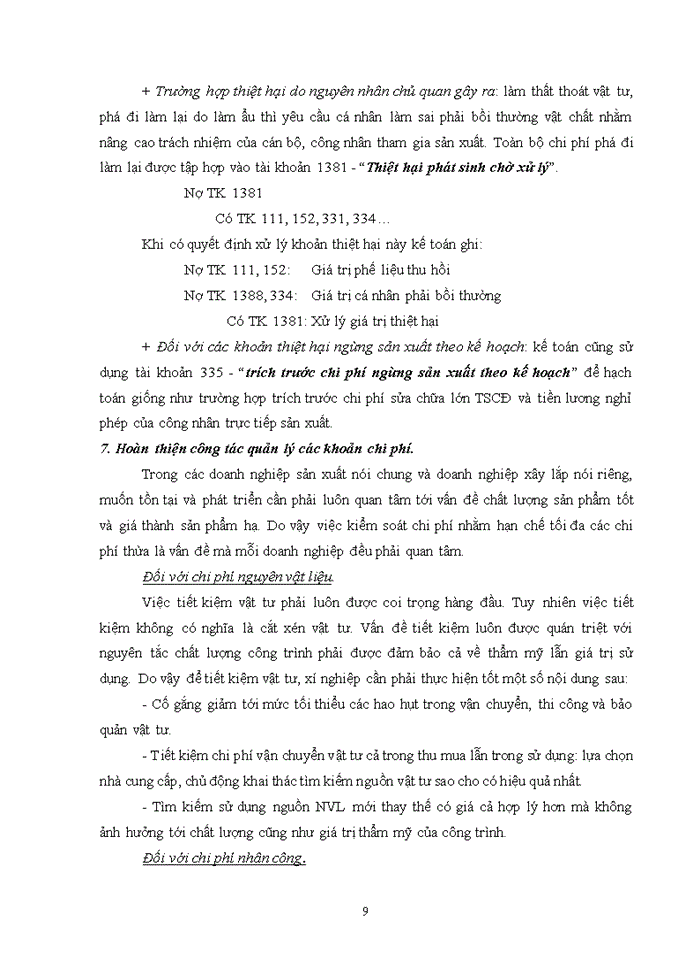 image for page Hoàn thiện kế toán chi phí sản xuất và tính giá thành sản phẩm xây lắp tại xí nghiệp 11 – chi nhánh tổng công ty 319 bộ quốc phòng