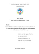 Lý luận về giá trị và vận dụng trong việc nâng cao năng lực cạnh tranh của các doanh nghiệp