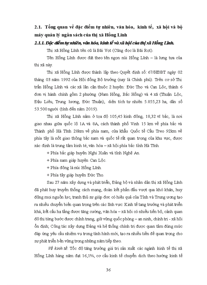 image for page Một số giải pháp nhằm tăng cường công tác quản lý thu - chi ngân sách Nhà nước tại thị xã Hồng Lĩnh
