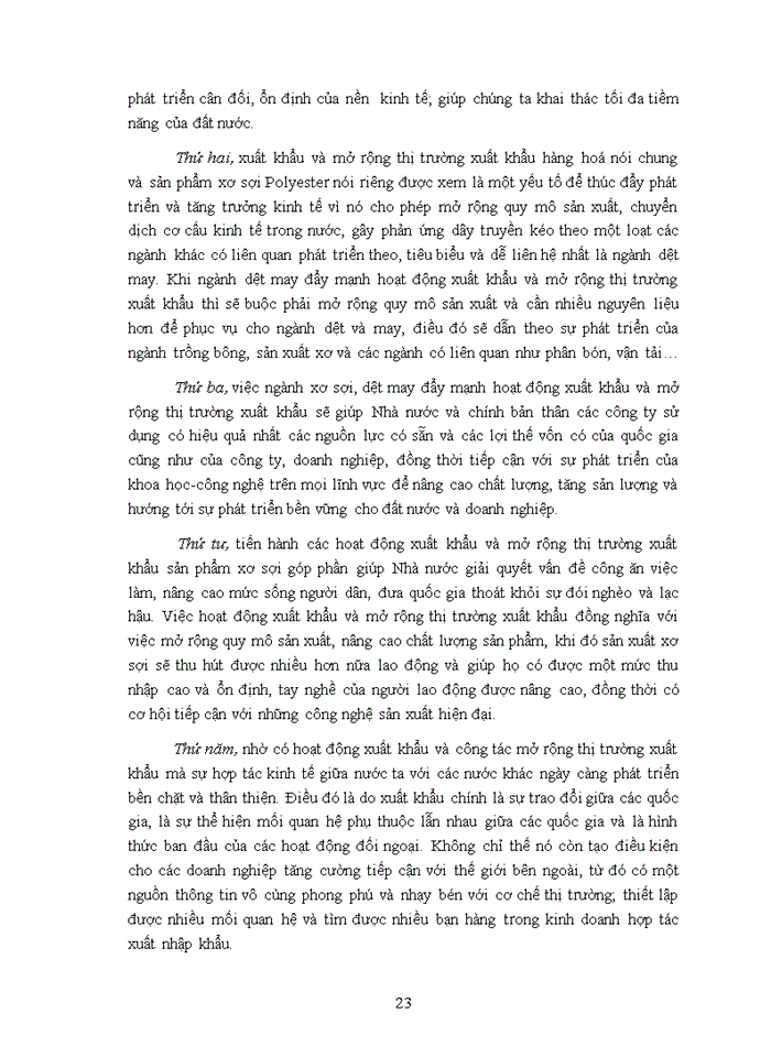 image for page Một số giải pháp mở rộng thị trường xuất khẩu xơ sợi Polyester trong những năm tới