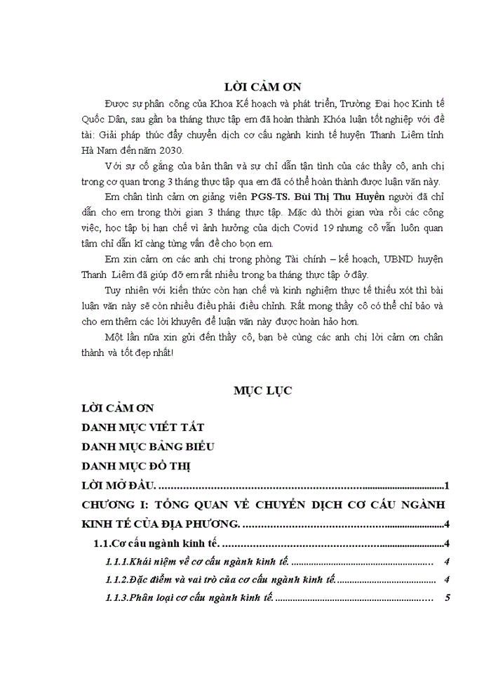 image for page Nghiên cứu về cơ cấu kinh tế ngành và CDCCNKT của huyện Thanh Liêm tỉnh Hà Nam