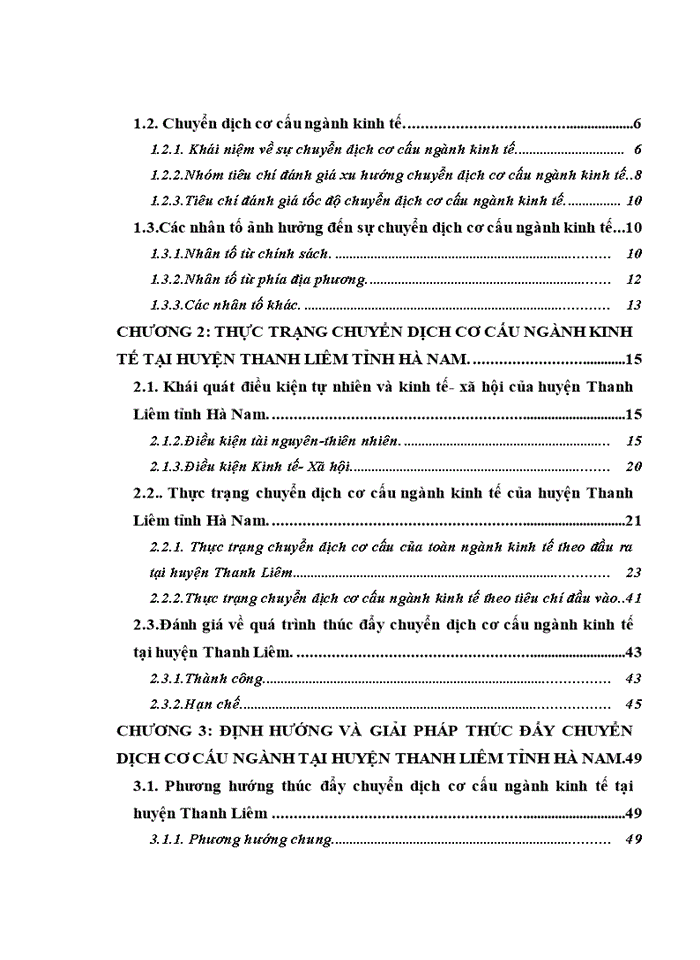image for page Nghiên cứu về cơ cấu kinh tế ngành và CDCCNKT của huyện Thanh Liêm tỉnh Hà Nam