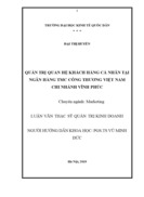 Quản trị quan hệ khách hàng cá nhân tại ngân hàng tmc công thương việt nam chi nhánh vĩnh phúc