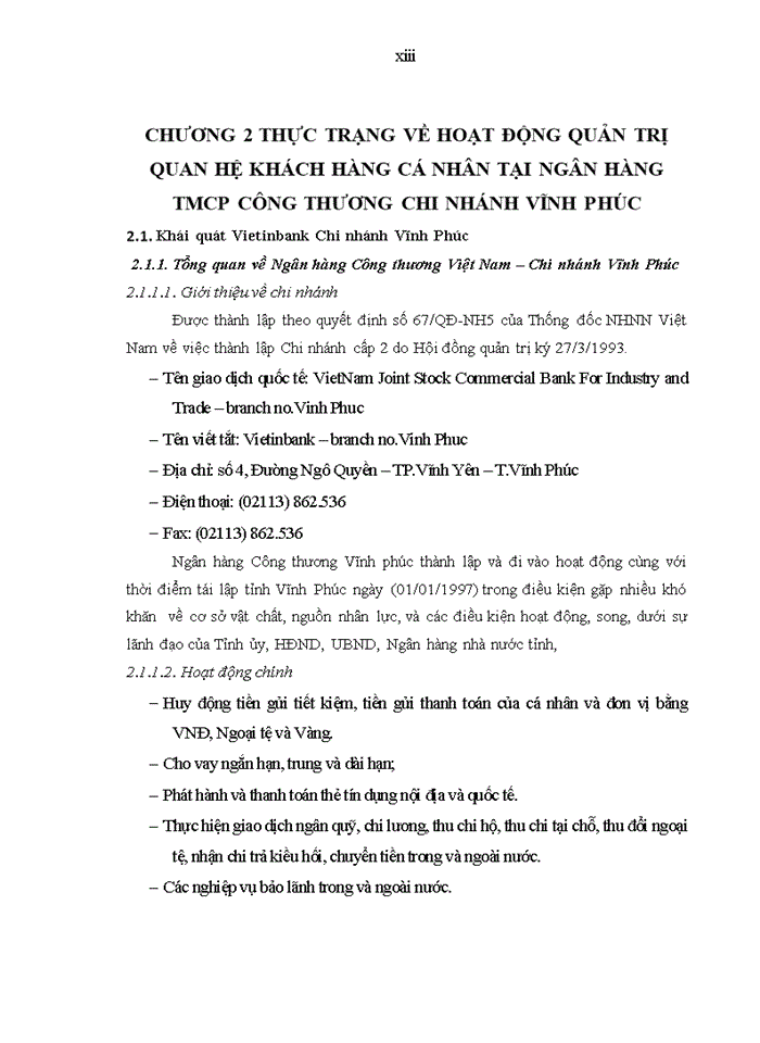 image for page Quản trị quan hệ khách hàng cá nhân tại ngân hàng tmc công thương việt nam chi nhánh vĩnh phúc