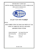 Hoàn thiện công tác đào tạo nhân lực tại Công ty TNHH Xây dựng & Nội thất Architecture Future