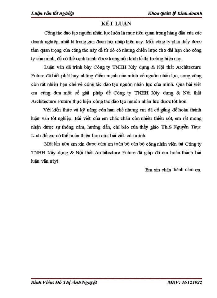 image for page Hoàn thiện công tác đào tạo nhân lực tại Công ty TNHH Xây dựng & Nội thất Architecture Future