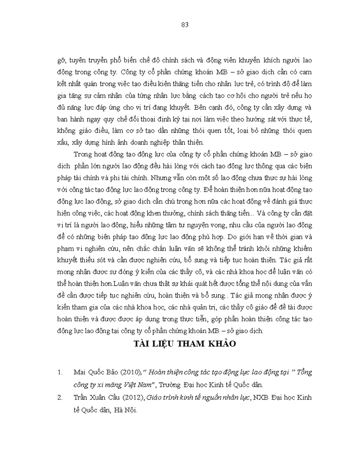 image for page Tạo động lực lao động cho nhân viên môi giới tại công ty cổ phần chứng khoán mb – chi nhánh sở giao dịch