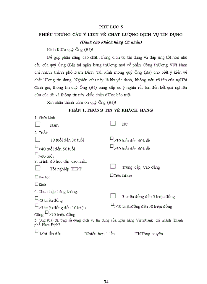 image for page Nâng cao chất lượng dịch vụ tín dụng tại ngân hàng thương mại cổ phần công thương việt nam- chi nhánh thành phố nam định