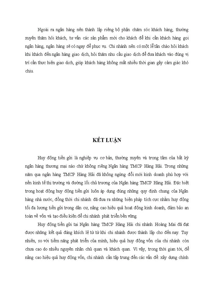 image for page Nâng cao hiệu quả huy động tiền gửi tại Ngân hàng TMCP Hàng Hải – PGD Hoàng Mai