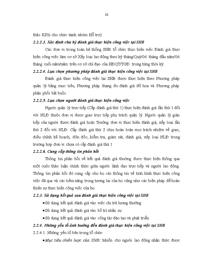 image for page Đánh giá thực hiện công việc tại Ngân hàng TMCP Sài Gòn – Hà Nội (SHB)