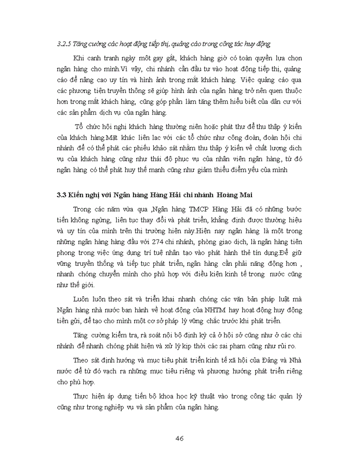 image for page Nâng cao hiệu quả huy động tiền gửi tại Ngân hàng TMCP Hàng Hải – PGD Hoàng Mai