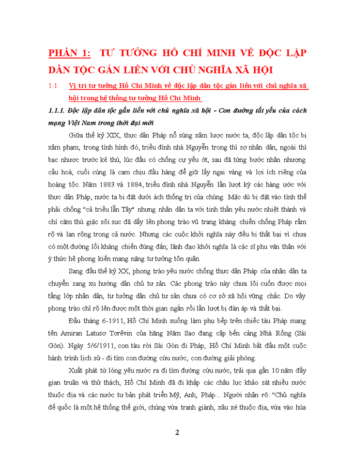 image for page Vận dụng tư tưởng hồ chí minh về độc lập dân tộc gắn liền với chủ nghĩa xã hội trong công cuộc đổi mới đất nước hiện nay