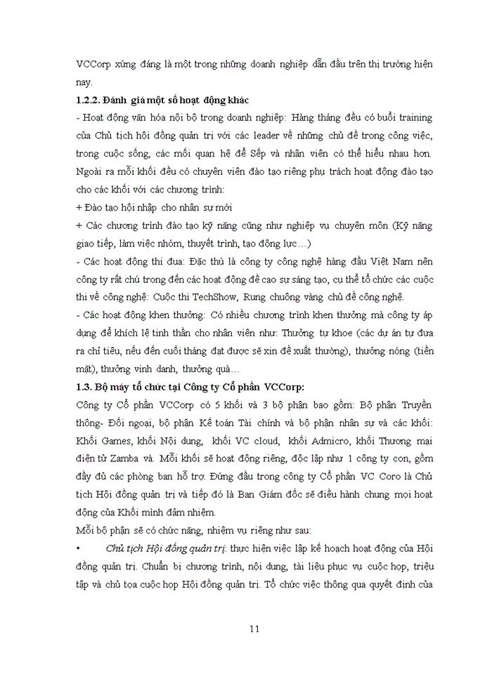 image for page Công tác Đào tạo phát triển nguồn nhân lực tại Khối Zamba (TMĐT) – Công ty Cổ phần VCCorp