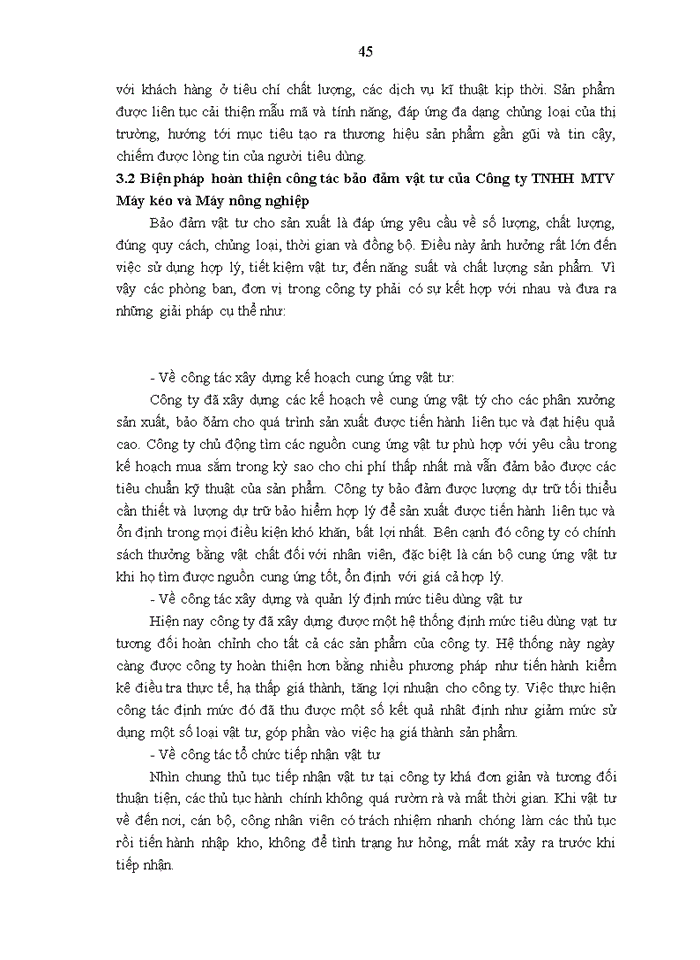 image for page Bảo đảm vật tư cho sản xuất của Công ty TNHH MTV Máy kéo và Máy nông nghiệp